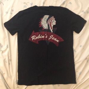 Men’s black robin jeans shirt